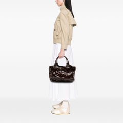 Large Quilted Patent Beaton Tote