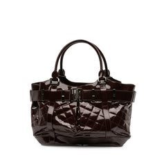 Large Quilted Patent Beaton Tote