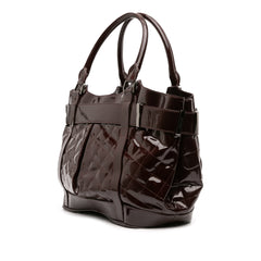 Large Quilted Patent Beaton Tote