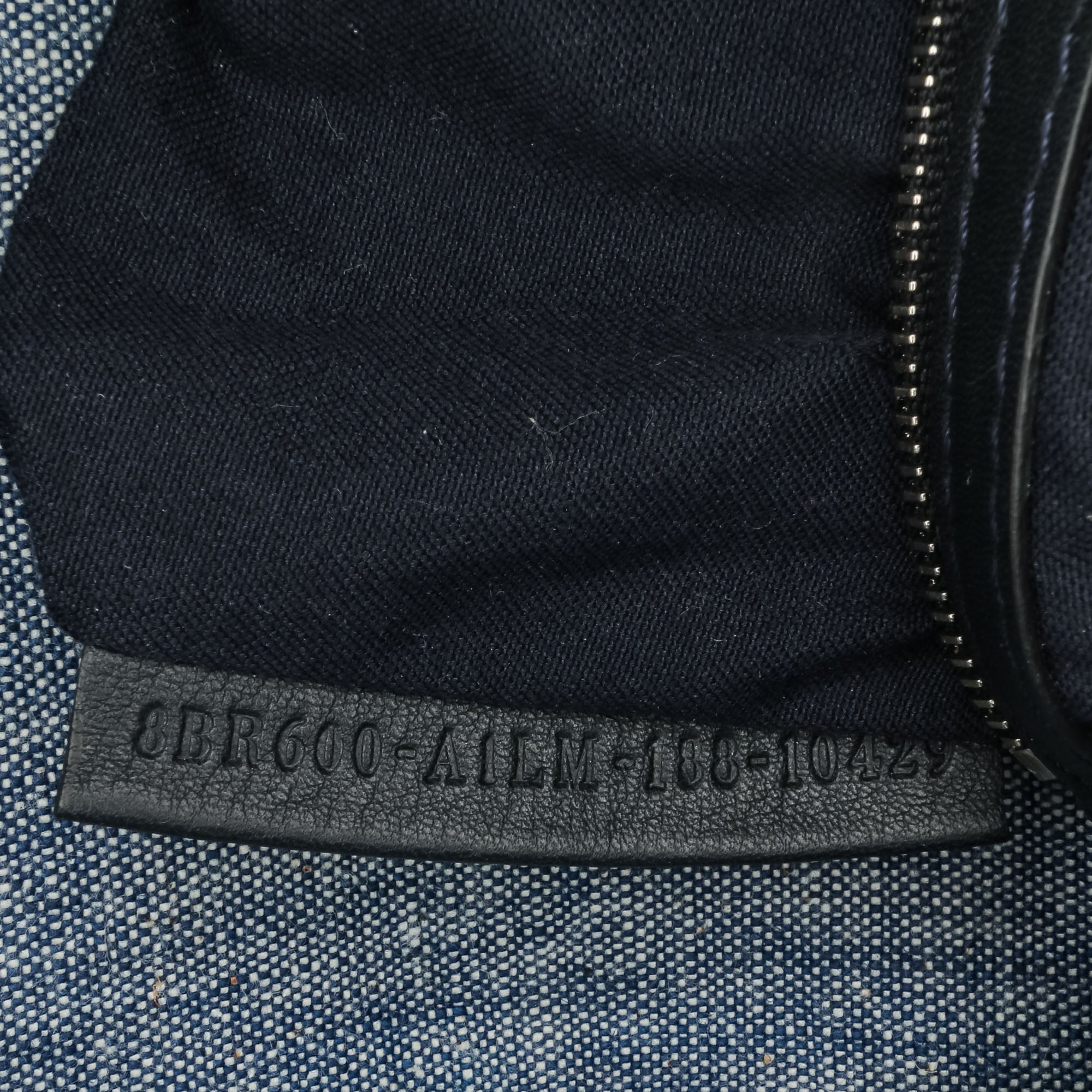 Embroidered Denim Ruffled F is Fendi Kan I Baguette