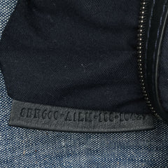 Embroidered Denim Ruffled F is Fendi Kan I Baguette