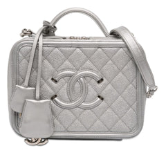 Medium Caviar CC Filigree Vanity Case