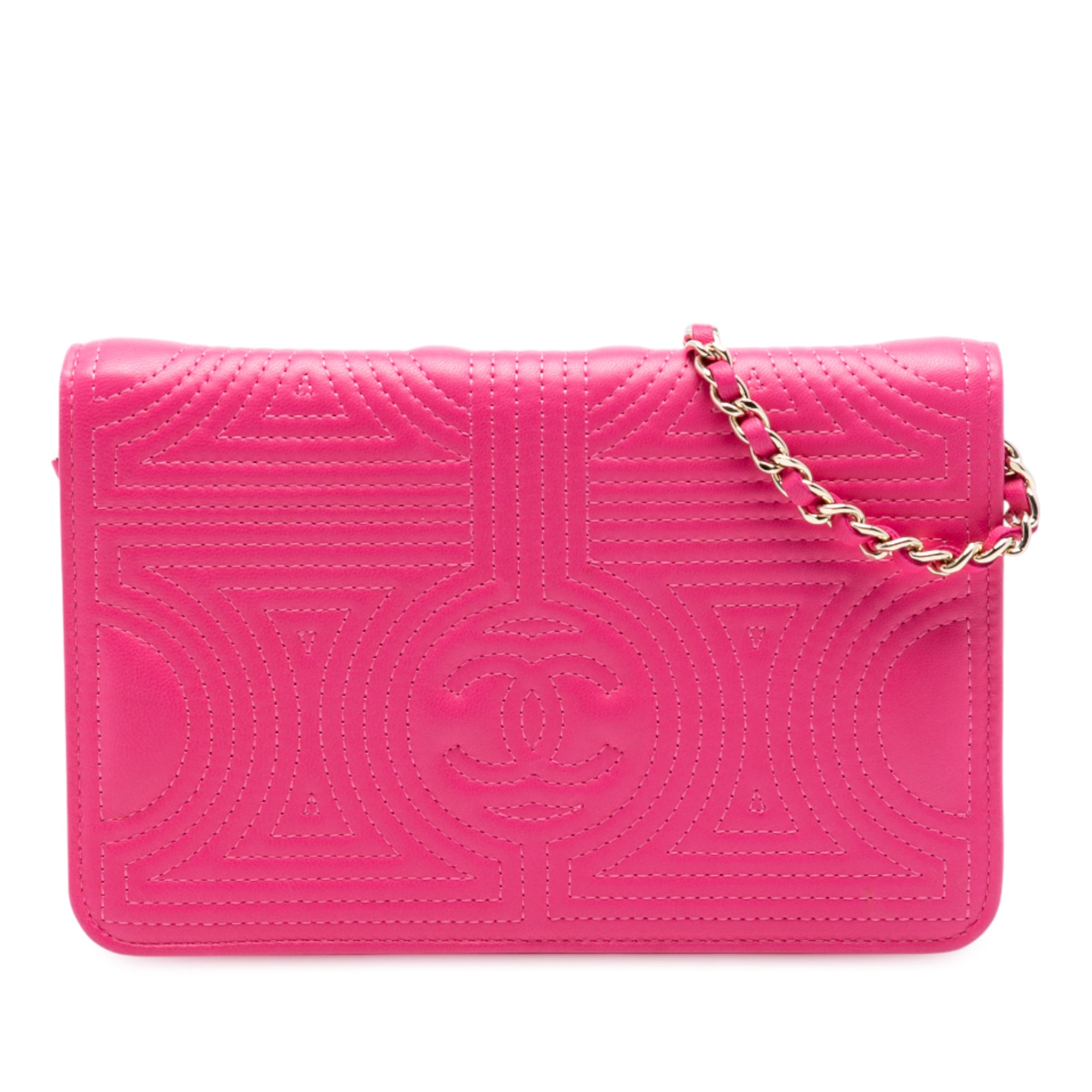 Quilted Lambskin Korean Garden Wallet on Chain