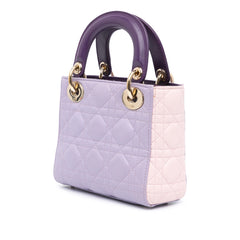 Mini Tricolor Lambskin Cannage Lady Dior