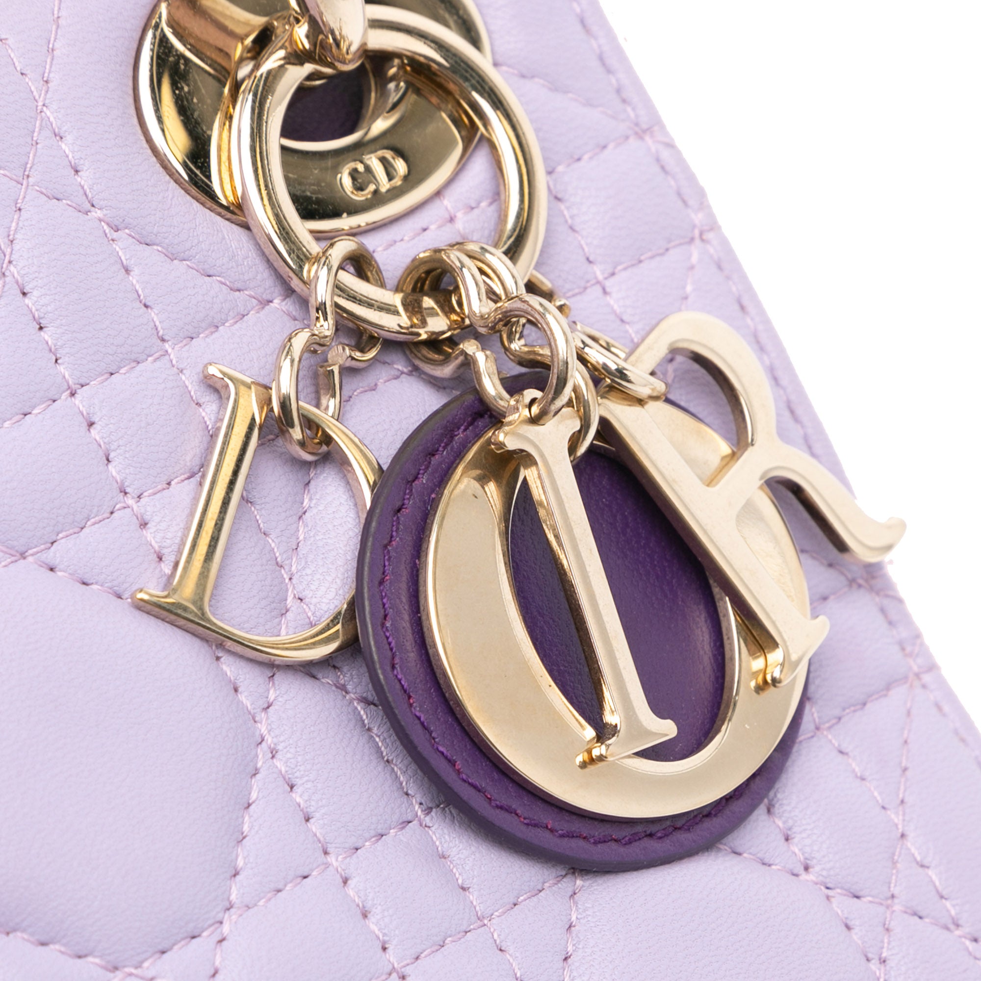 Mini Tricolor Lambskin Cannage Lady Dior