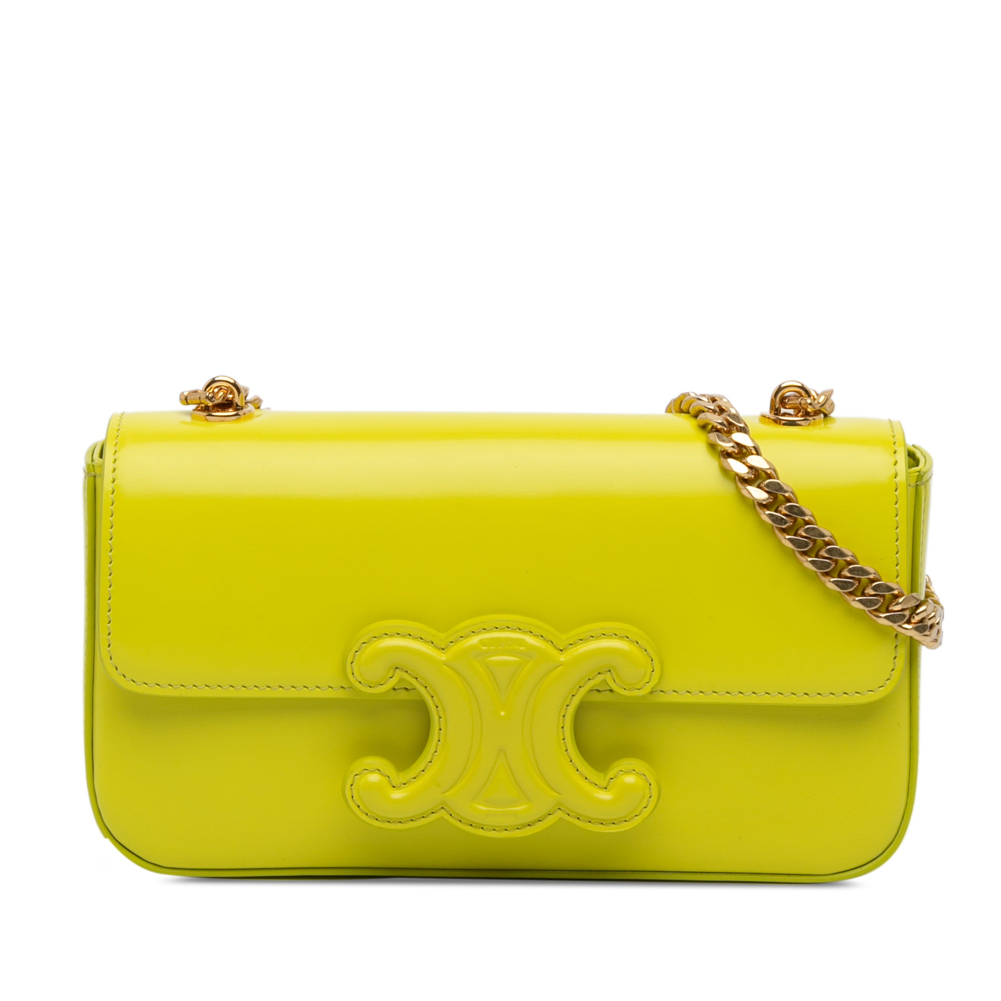 Triomphe Calfskin Cuir Chain Shoulder Bag