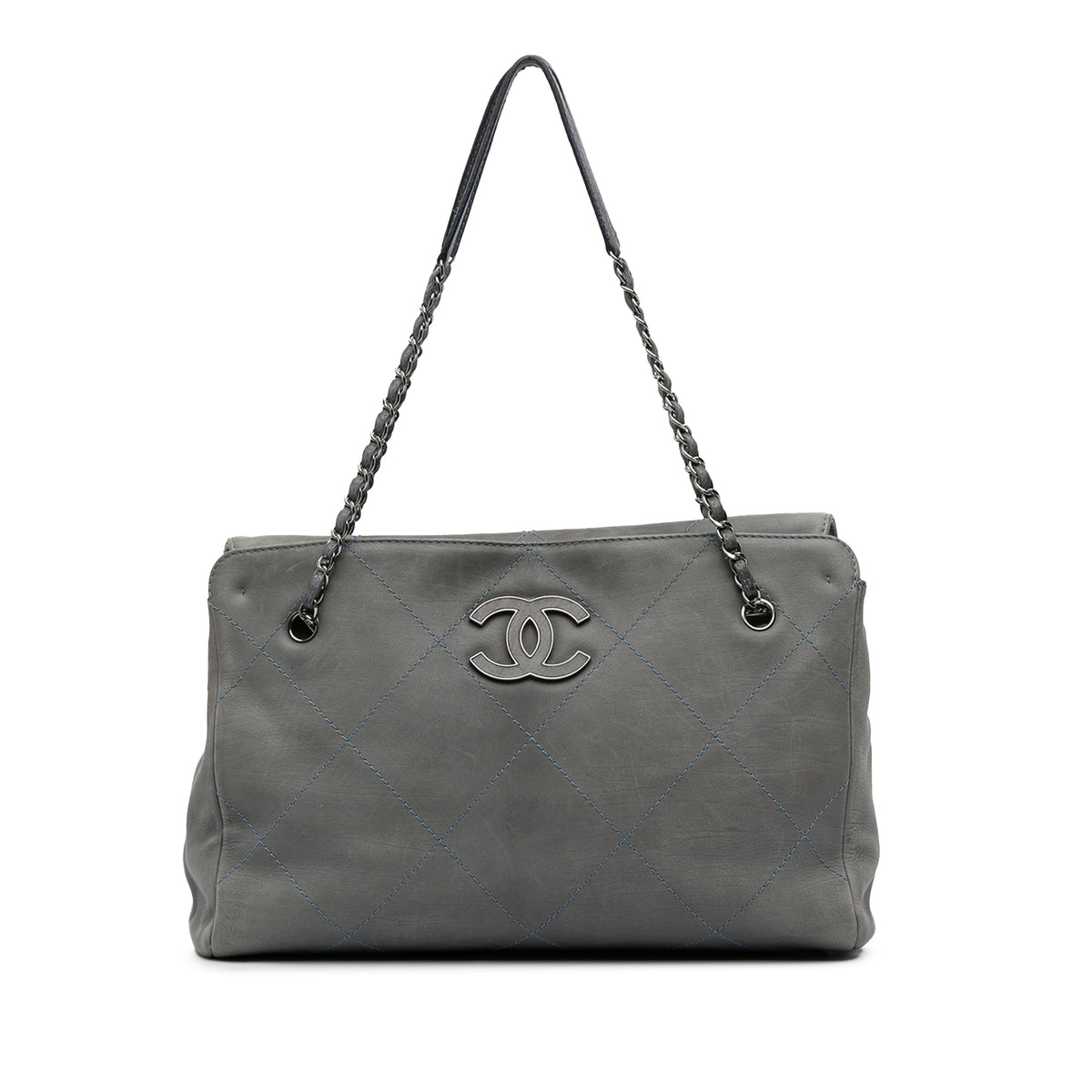 Large Calfskin Ultra Stitch Hamptons Enamel CC Tote