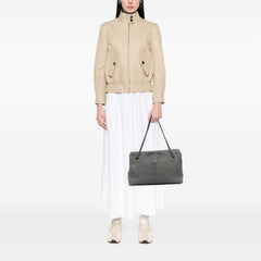 Large Calfskin Ultra Stitch Hamptons Enamel CC Tote