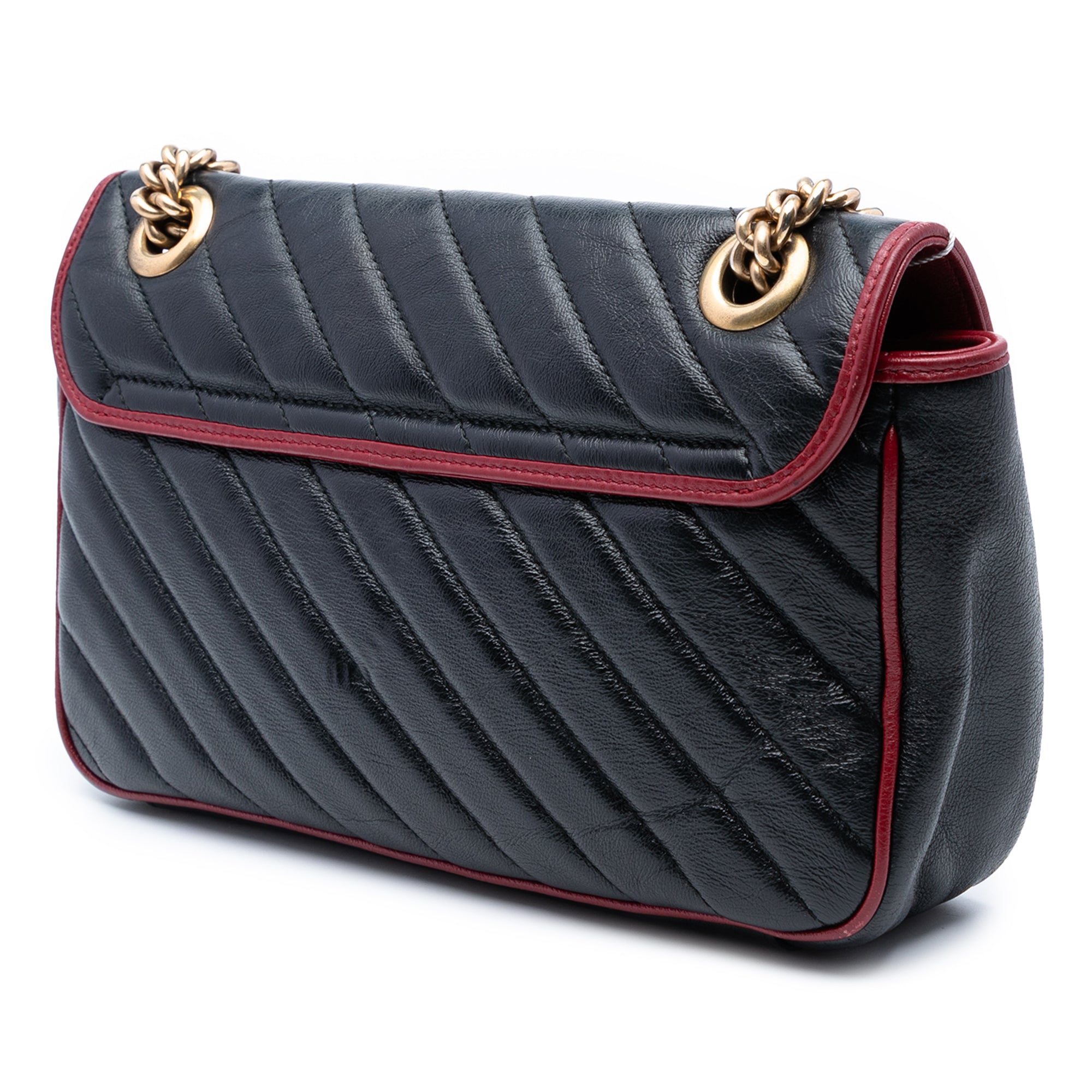 Medium GG Marmont Matelasse Diagonal Leather Torchon Shoulder Bag