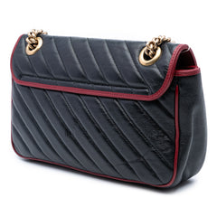 Medium GG Marmont Matelasse Diagonal Leather Torchon Shoulder Bag