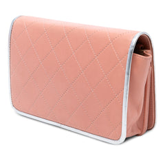 CC Quilted Bicolor Lambskin Wallet On Chain