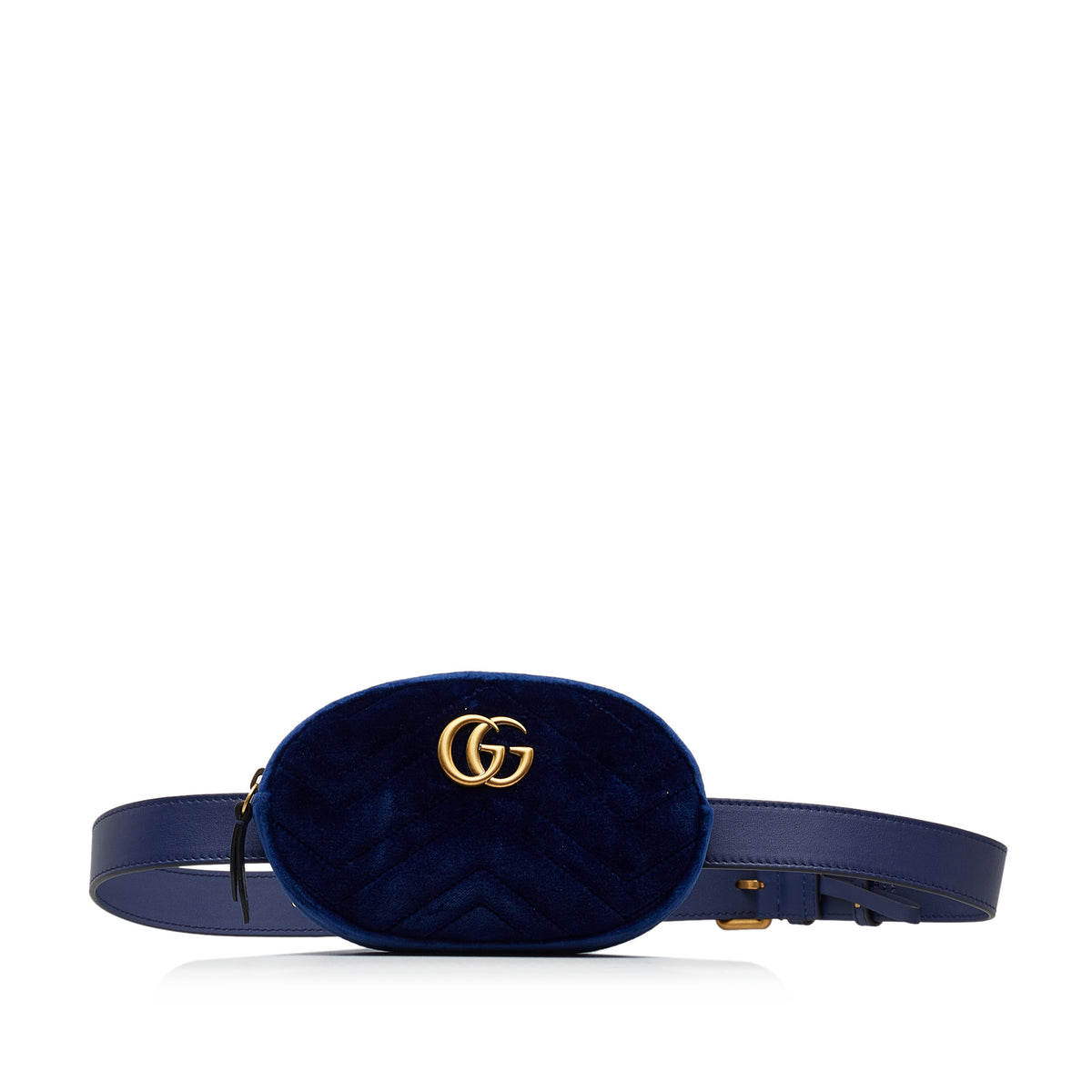 GG Marmont Matelasse Velvet Belt Bag