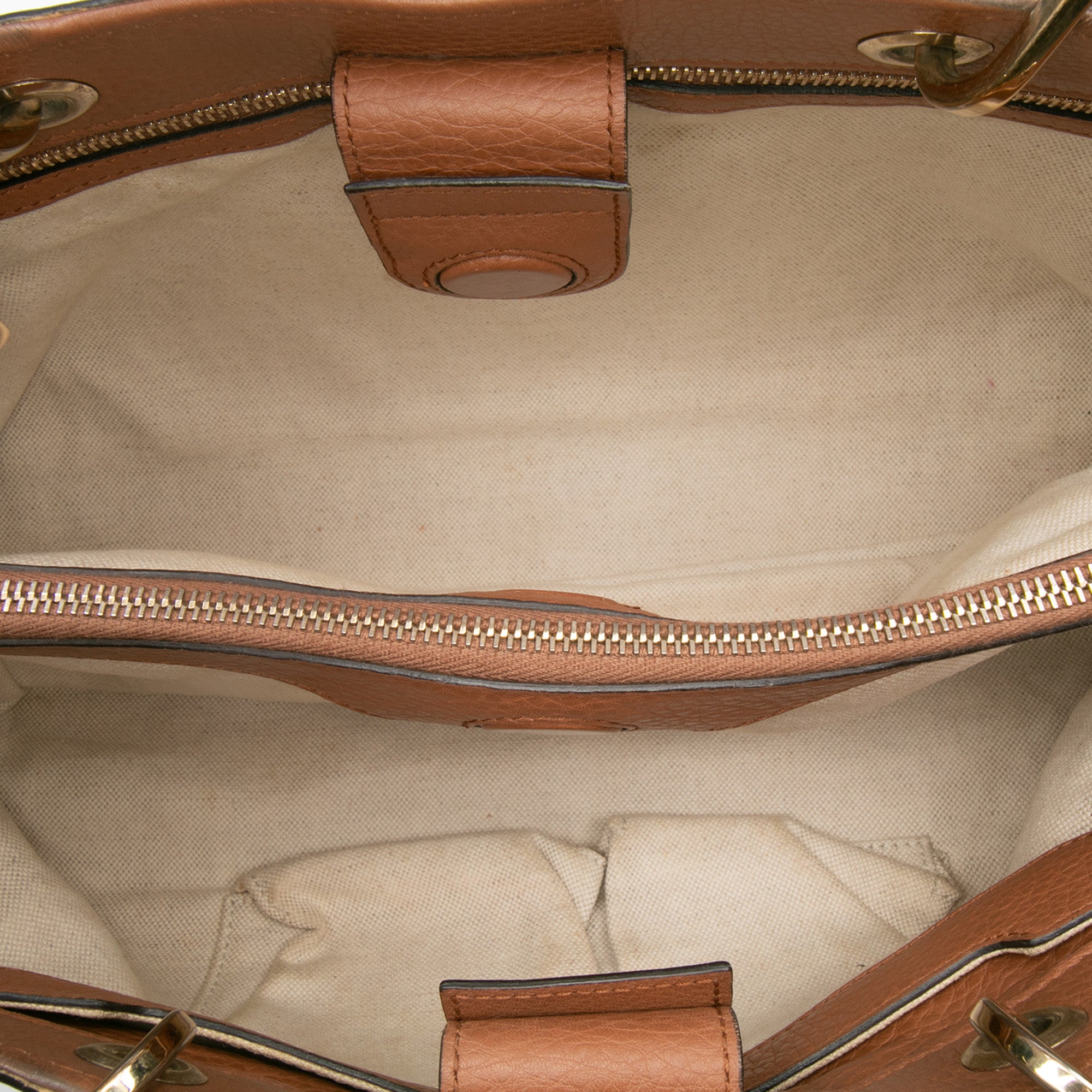 Medium Calfskin Bamboo Shopper Satchel
