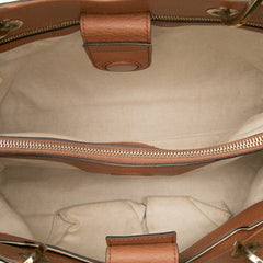 Medium Calfskin Bamboo Shopper Satchel