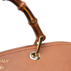 Medium Calfskin Bamboo Shopper Satchel