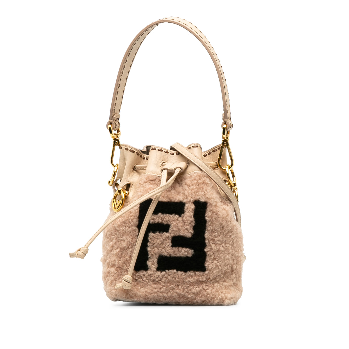 Shearling Mini Mon Tresor Bucket Bag