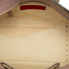 Small Leather Rockstud Trapeze Satchel