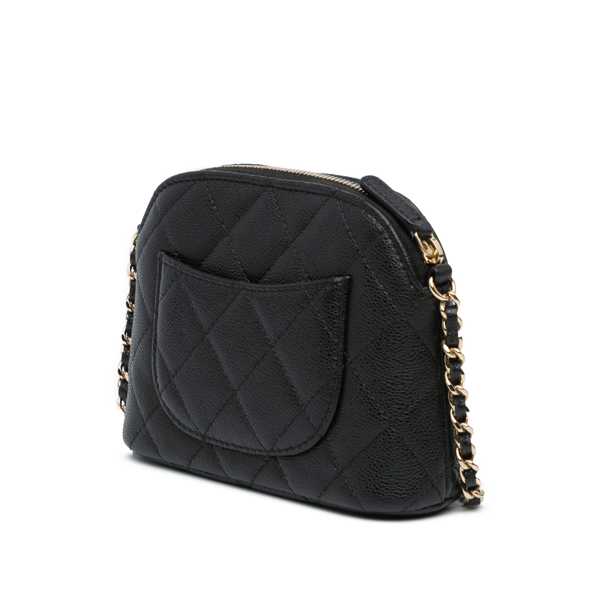 CC Quilted Caviar Clutch On Chain