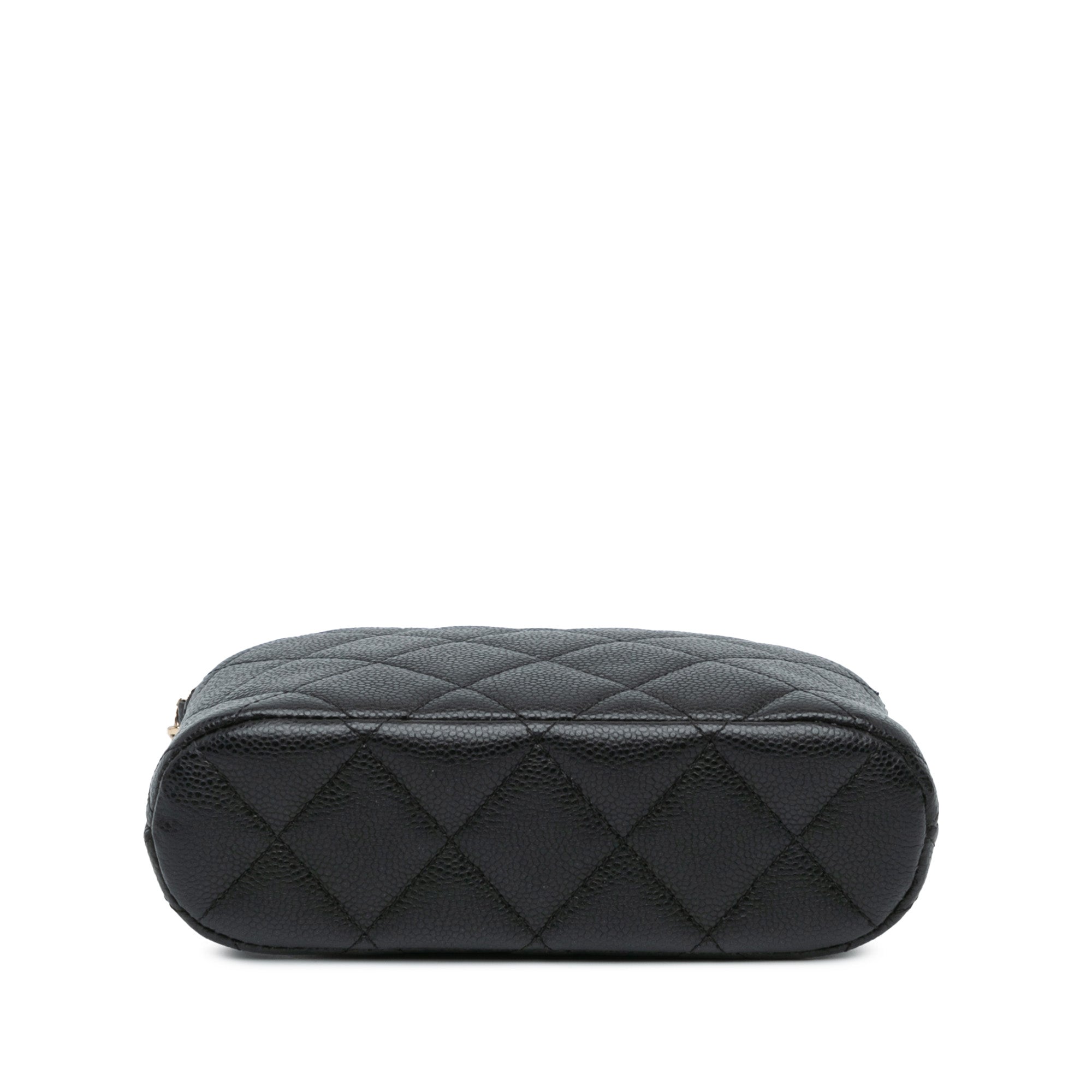 CC Quilted Caviar Clutch On Chain