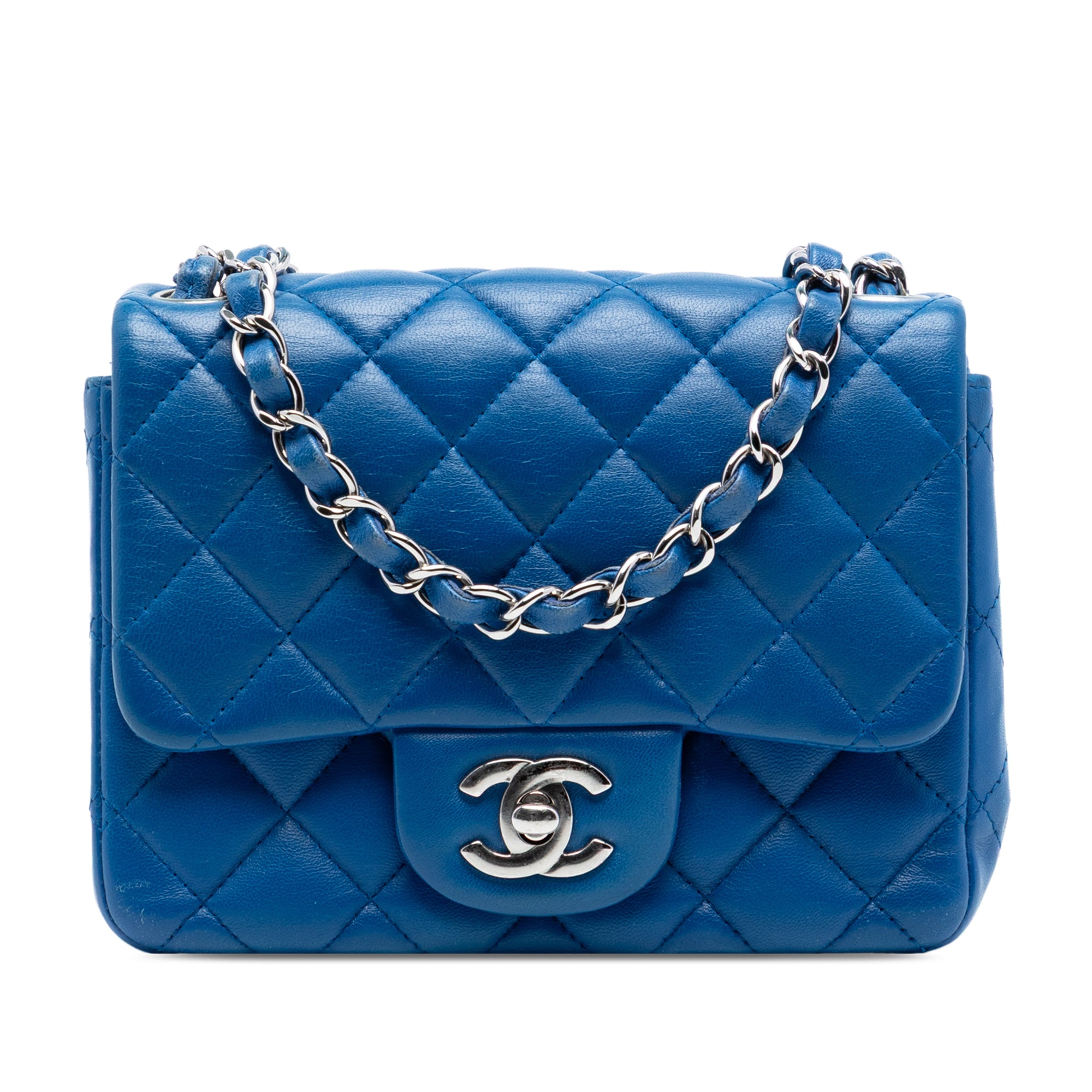 Mini Square Classic Lambskin Single Flap