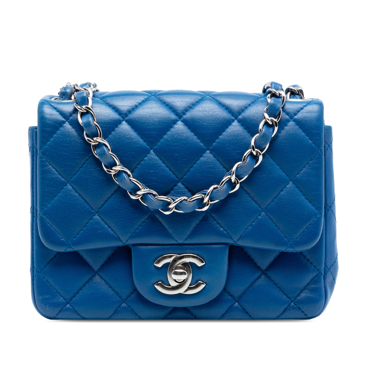 Mini Square Classic Lambskin Single Flap