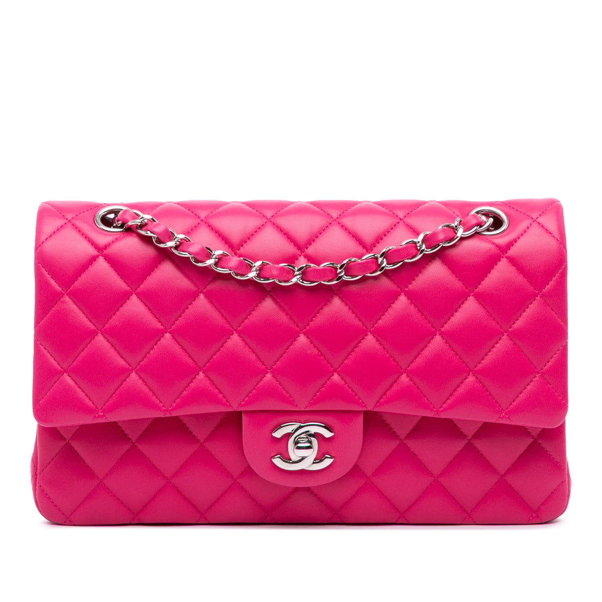 Medium Classic Lambskin Double Flap