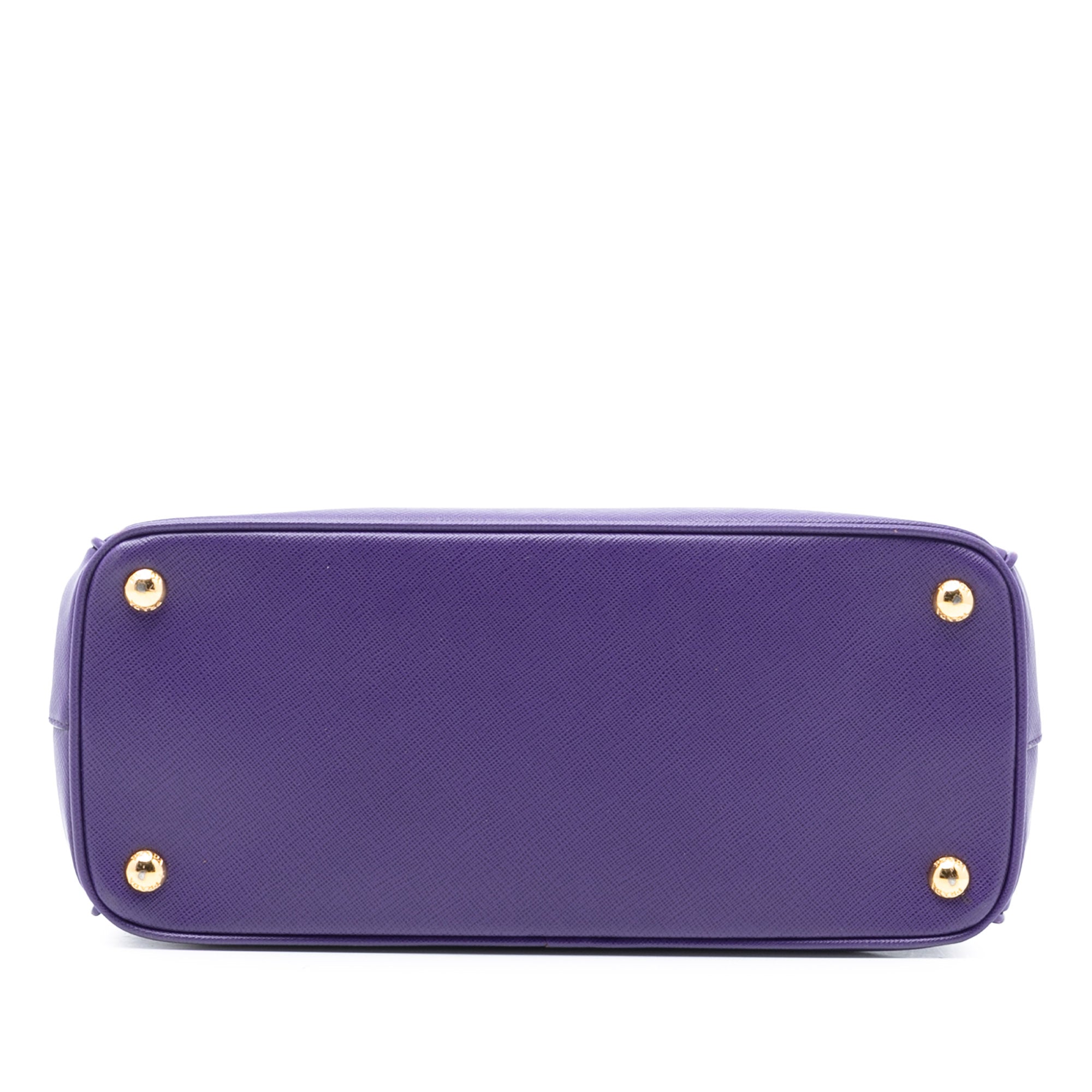 Small Saffiano Lux Galleria Double Zip Satchel