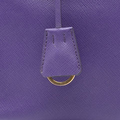 Small Saffiano Lux Galleria Double Zip Satchel