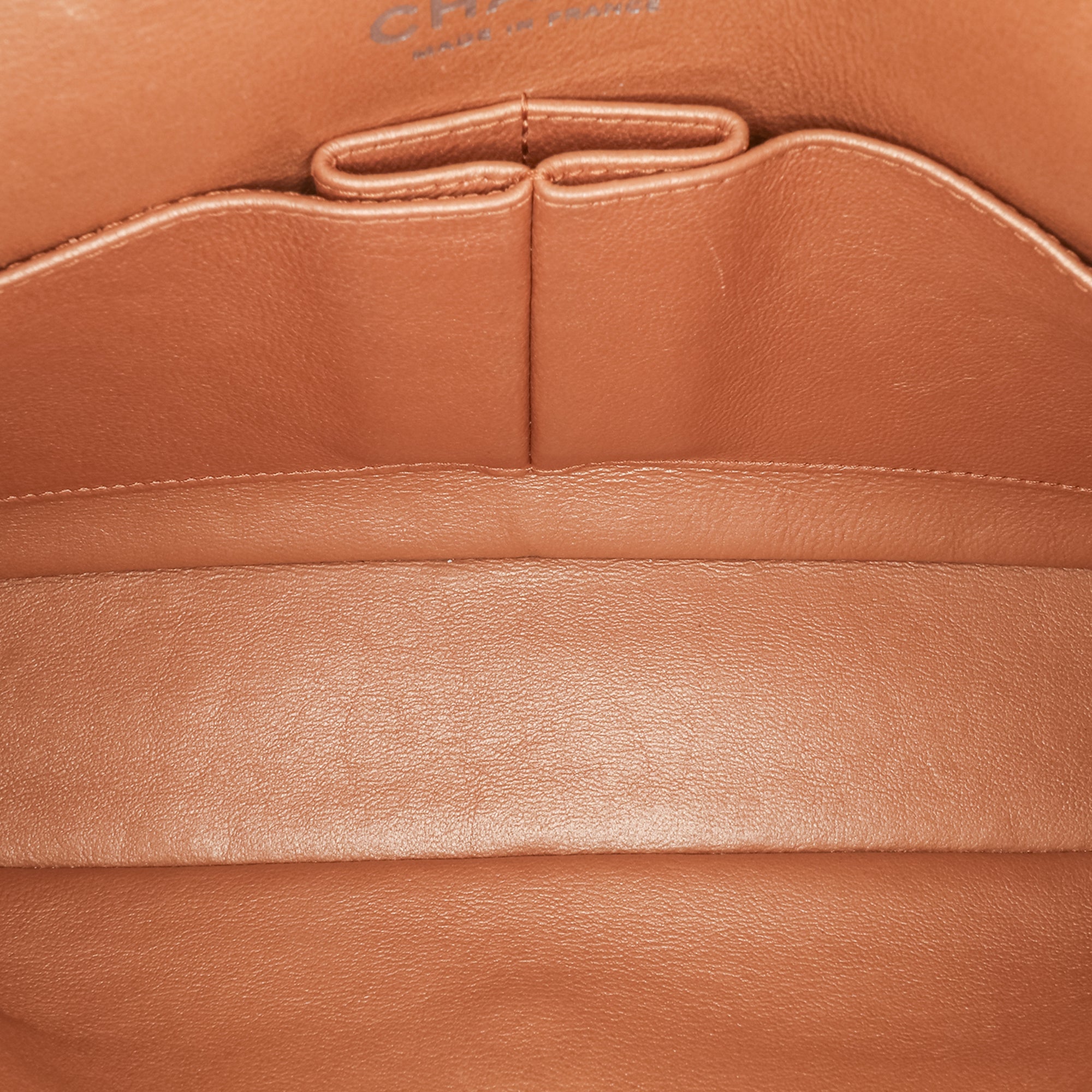 Medium Classic Metallic Caviar Double Flap