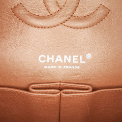 Medium Classic Metallic Caviar Double Flap