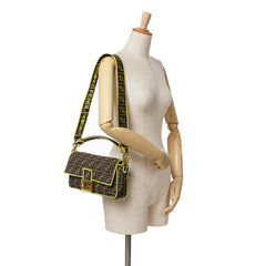 Medium Zucca Canvas Fluo Trim Baguette Satchel