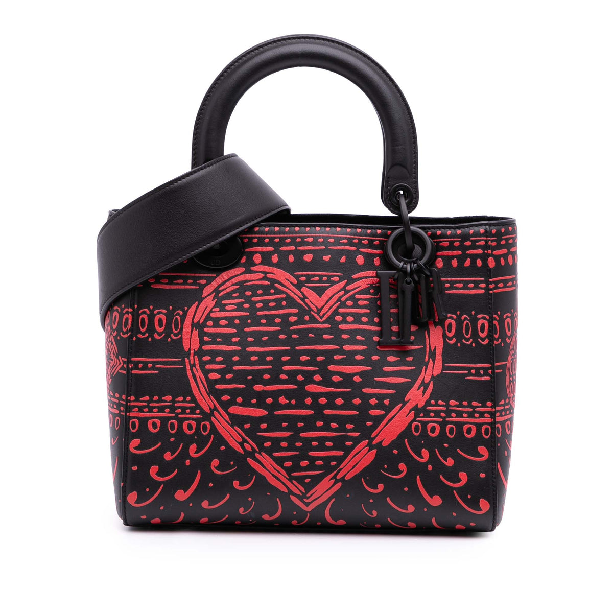 Small Smooth Calfskin Painted Heart Clover Lady Dior