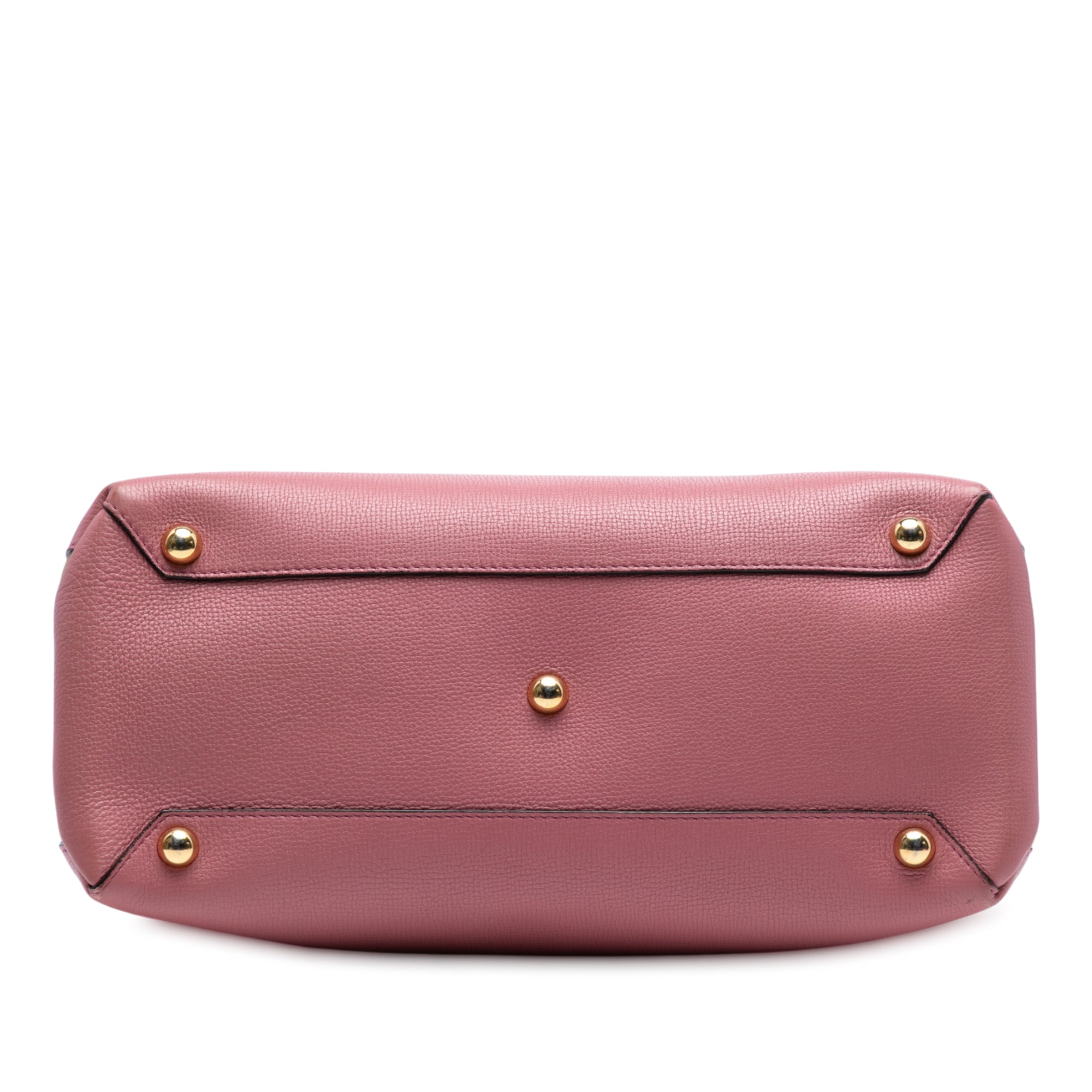 Medium Leather and House Check Banner Satchel