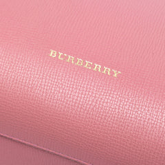 Medium Leather and House Check Banner Satchel