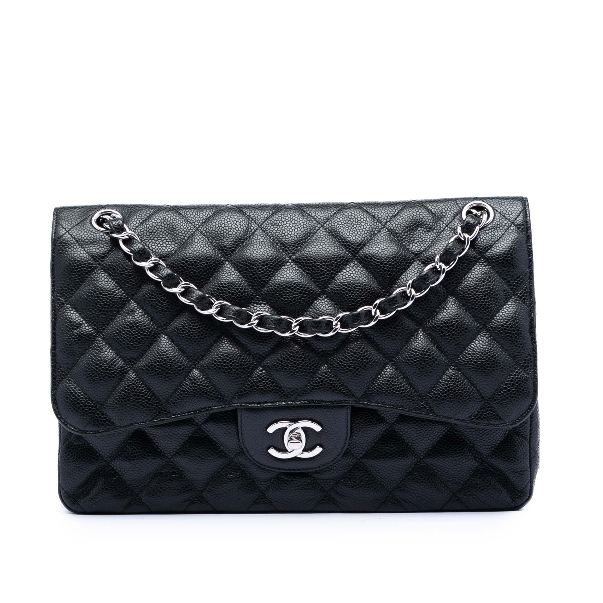 Jumbo Classic Caviar Double Flap