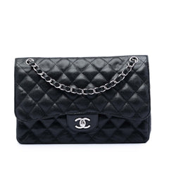 Jumbo Classic Caviar Double Flap