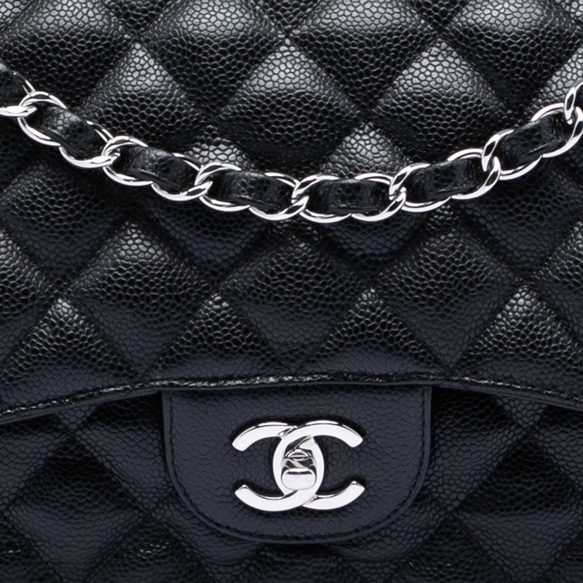 Jumbo Classic Caviar Double Flap