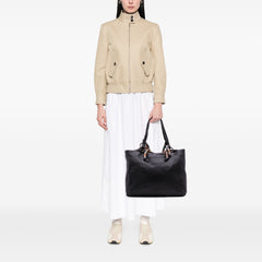 Large Pebbled Calfskin Bamboo Jungle Convertible Tote