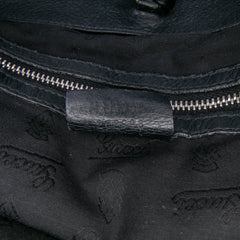 Large Pebbled Calfskin Bamboo Jungle Convertible Tote