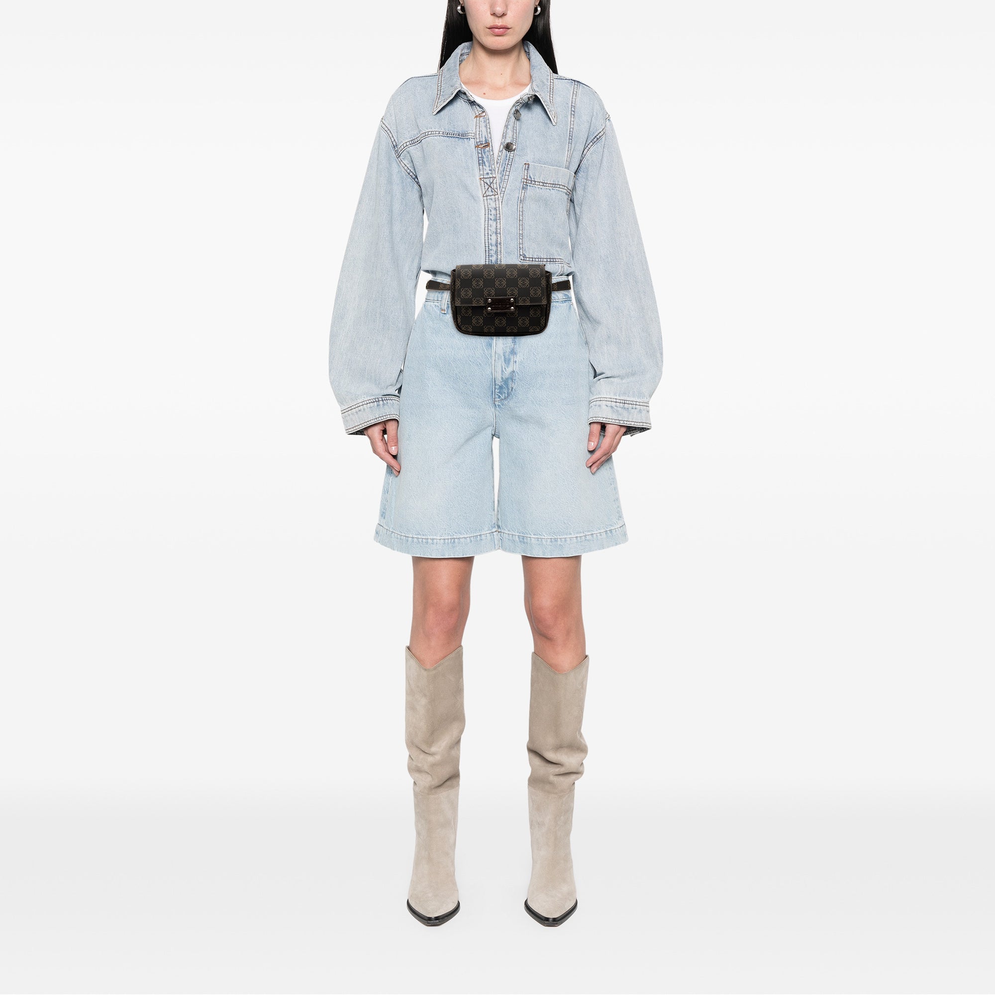 Anagram Coated Canvas Belt Bag