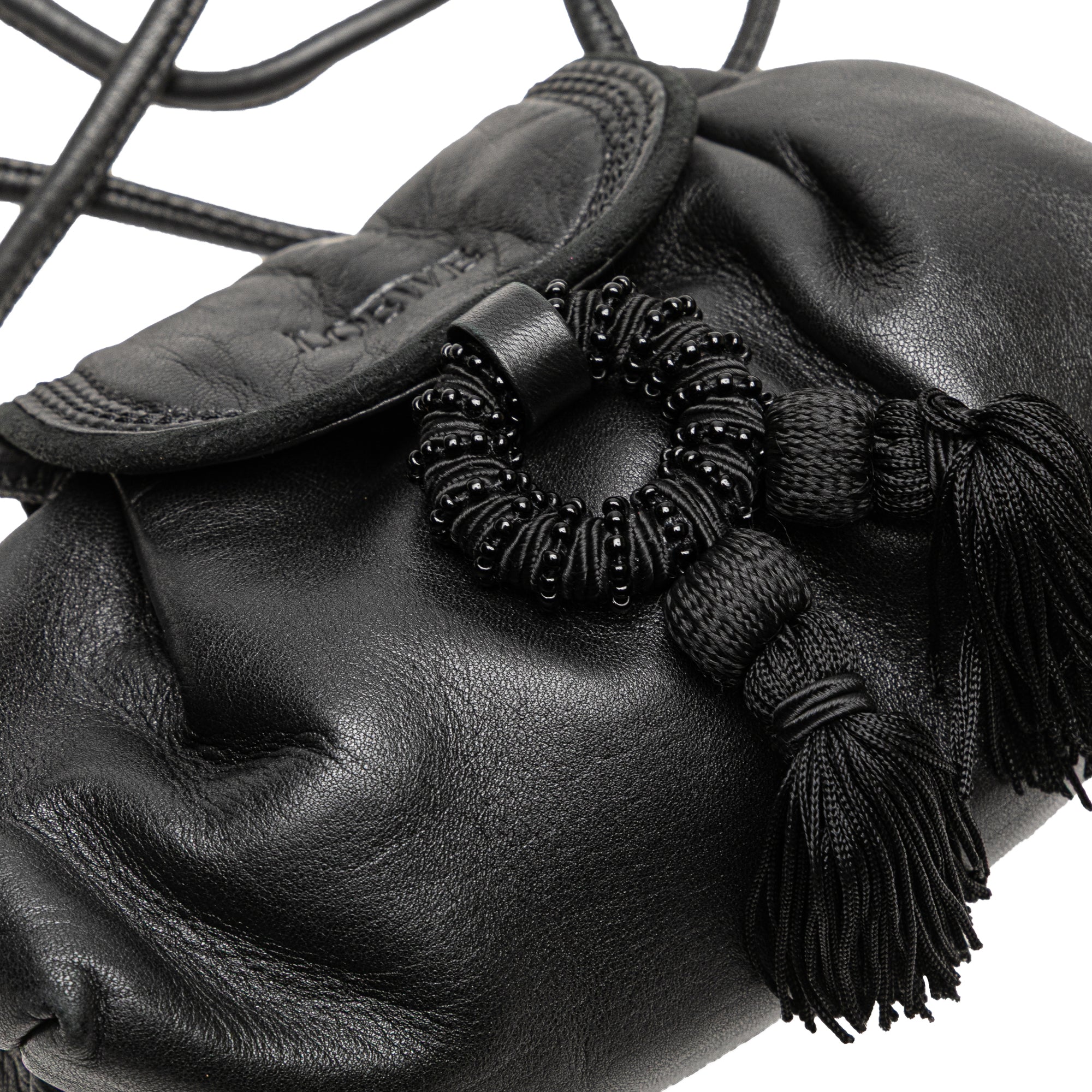 Nappa Leather Tassel Crossbody