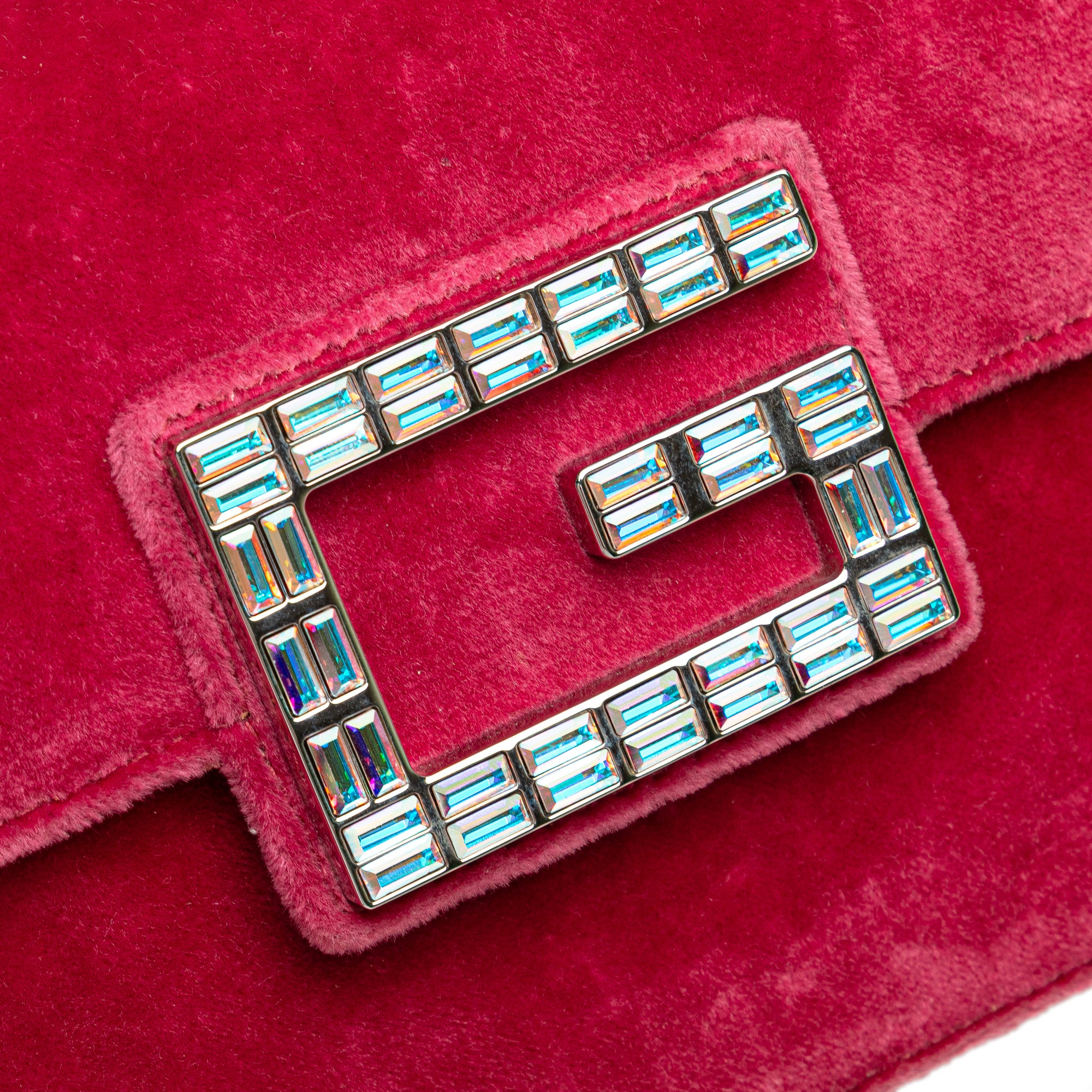Crystal GG Velvet Broadway Crossbody
