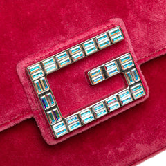 Crystal GG Velvet Broadway Crossbody