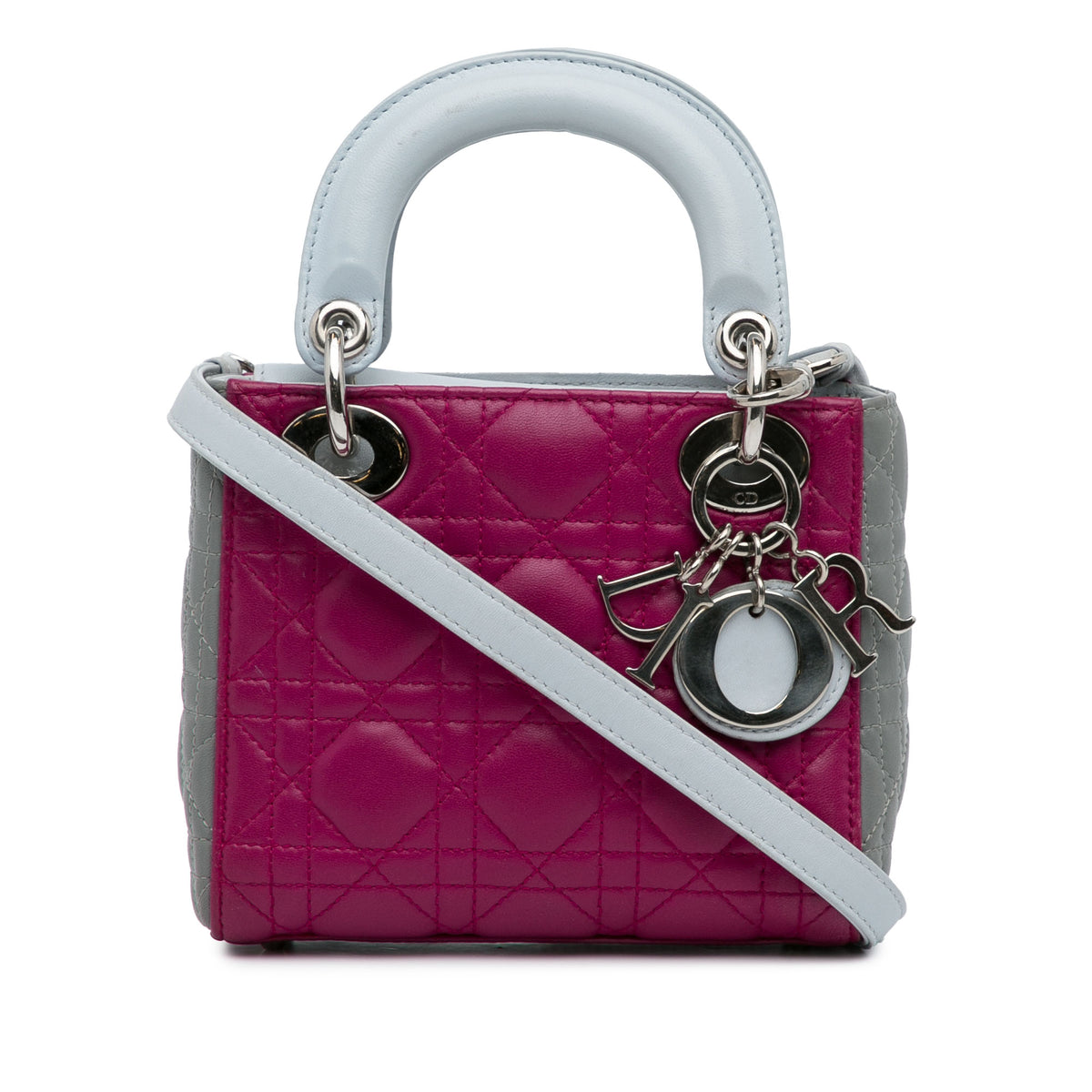 Mini Tricolor Lambskin Cannage Lady Dior