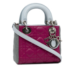 Mini Tricolor Lambskin Cannage Lady Dior