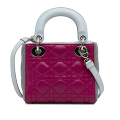 Mini Tricolor Lambskin Cannage Lady Dior