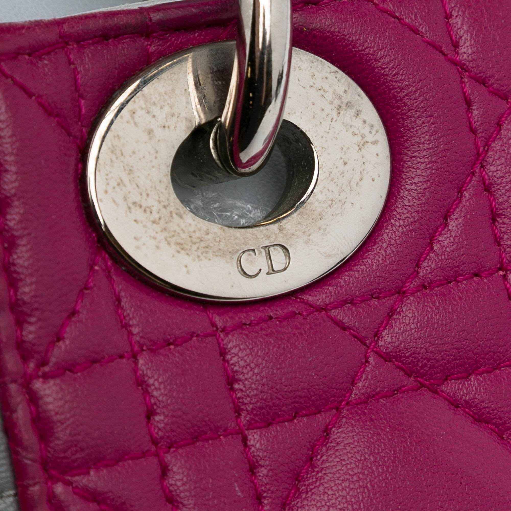 Mini Tricolor Lambskin Cannage Lady Dior