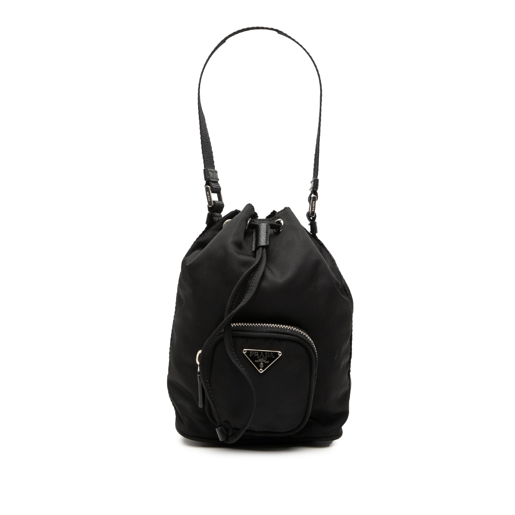 Mini Tessuto Drawstring Bucket Bag