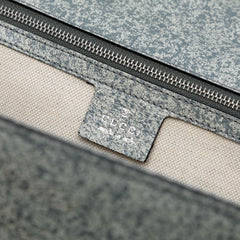 Large Speckled Leather New Bamboo Top Handle Bag