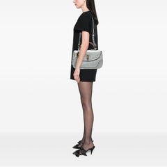 Large Speckled Leather New Bamboo Top Handle Bag